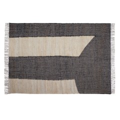 RUG JUTE NATURAL BLACK 300 